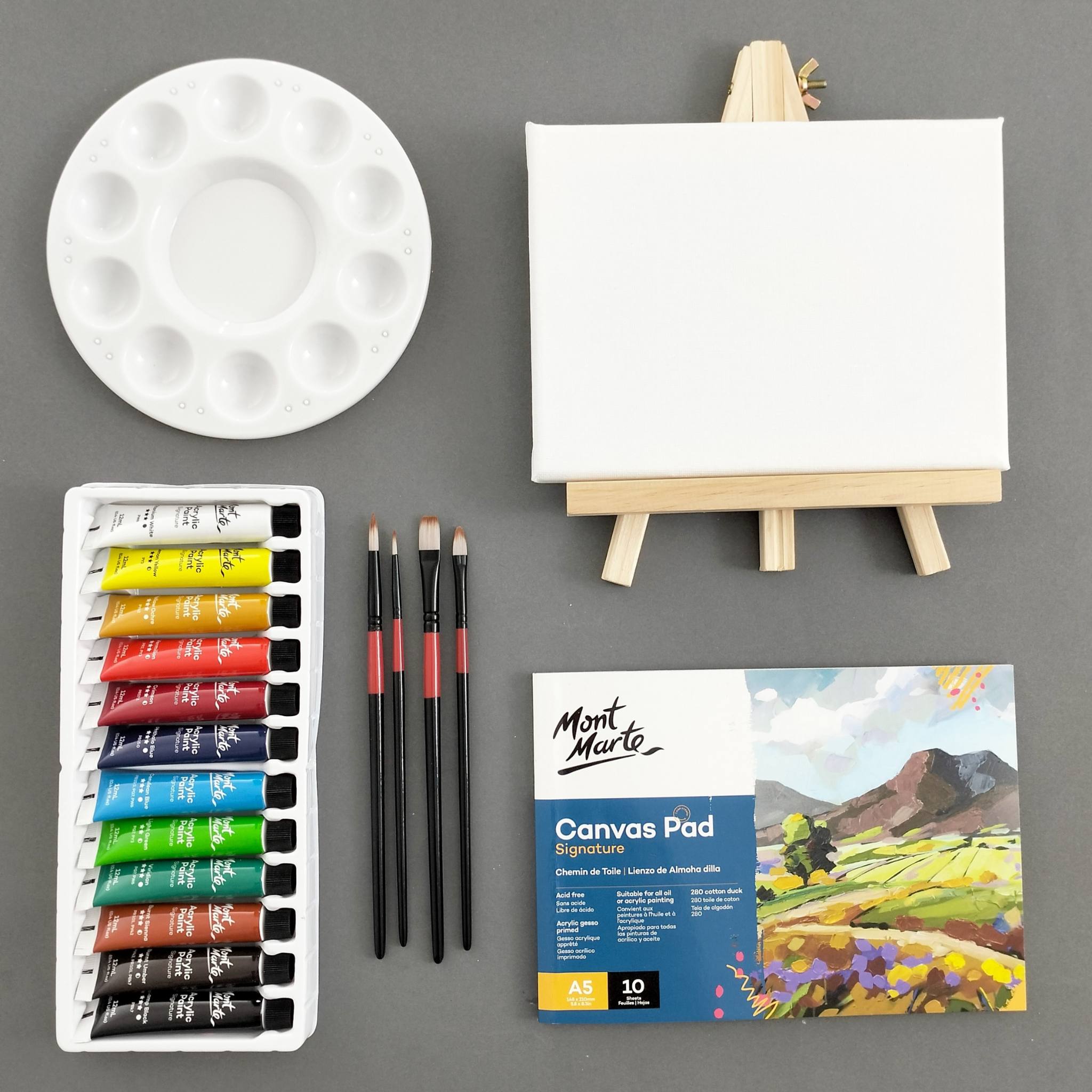 Basic painting kit in acrylic colors Art and craft boutique